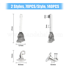 140pcs 2 breloques en alliage de style tibétain de style&nbsp;TIBE-FH0001-21