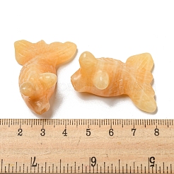 Heilende Goldfischfiguren aus natürlicher Topas-Jade&nbsp;DJEW-D012-08D