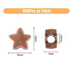 100 Stück europäische Perlen im tibetischen Stil&nbsp;FIND-DC0002-62