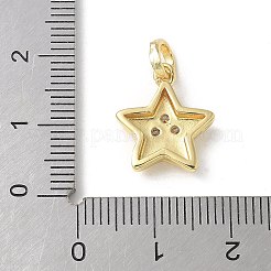 Pendentifs avec zircon cubiques à micro-pavés en laiton&nbsp;KK-P290-44B-G
