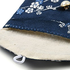 Aufbewahrungsbeutel für Schmuck aus Stoff im chinesischen Stil mit Blumenmuster&nbsp;AJEW-D065-01A-03
