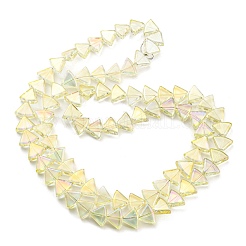 Fili di perle di vetro trasparente placcato completamente arcobaleno&nbsp;EGLA-G037-08A-FR02