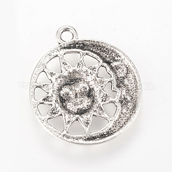 Pendente in lega stile tibetano&nbsp;X-TIBEP-Q064-22AS-RS