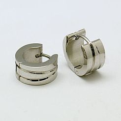 Pendientes de aro huggie de acero inoxidable 304 resistentes al deslustre.&nbsp;EJEW-G124-M16