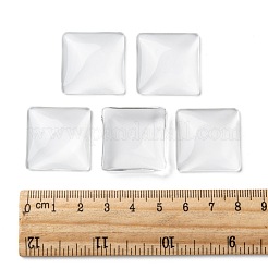 Transparentem Glas Quadrat Cabochon&nbsp;GGLA-A001-25mm