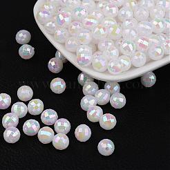 Facettierte bunte umweltfreundliche runde Perlen aus Polystyrolacryl&nbsp;SACR-K001-8mm-78