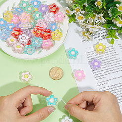 90 Stück 9 Farben transparente Acryl-Emaille-Perlen&nbsp;OACR-PH0004-77