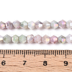 Fili di perline di vetro tinte effetto ombré&nbsp;LS-GLAA-T025-4mm-09J