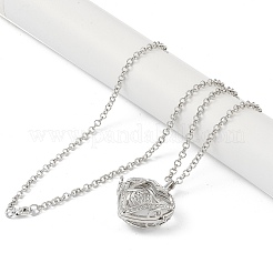 Colliers à pendentif en laiton avec strass&nbsp;NJEW-G089-02B-P