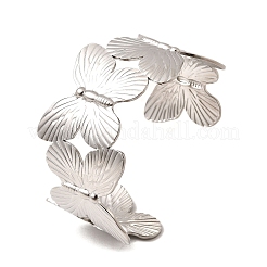 Bracelets manchettes en acier inoxydable 304&nbsp;BJEW-L705-03P
