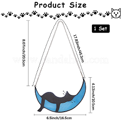 Adorno colgante de gato lunar de acrílico teñido&nbsp;HJEW-WH20003-14A