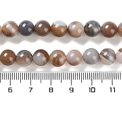 Chapelets de perles en agate à rayures naturelles/agates à bandes&nbsp;G-Z060-A01-B14