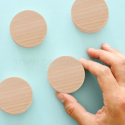 50 cabochons en bois non teints.&nbsp;WOOD-WH0125-09A