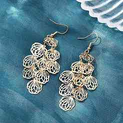 Orecchini pendenti in ottone&nbsp;EJEW-B157-02C-G