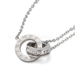 Gliederarmbänder aus Edelstahl mit römischen Ziffern&nbsp;BJEW-L689-01P