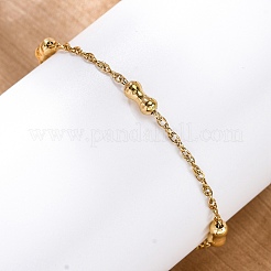 Bracciali a catena in corda di acciaio inossidabile 304 per donna&nbsp;BJEW-C094-10G