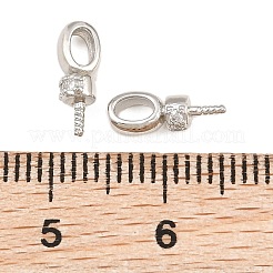 Messing-Mikropavé-SchraubKlauen mit Zirkonia&nbsp;CU-CBA3901-02P