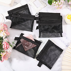 Bolsas de maquillaje de malla de nailon con cremallera&nbsp;AJEW-WH0609-513C