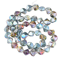 Chapelets de perles en verre électroplaqué&nbsp;EGLA-N008-019-A03