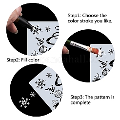 Modèles de pochoirs de peinture de dessin en plastique&nbsp;DIY-WH0244-019