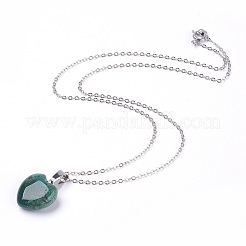 Pendiente de los collares de la piedra preciosa naturales y sintético&nbsp;NJEW-JN02162