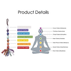 Adorno colgante chakra&nbsp;HJEW-K032-03