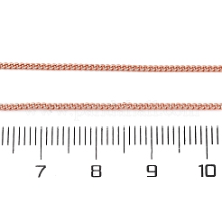 1.2 mm dicke Halsketten aus gedrehter Messingkette&nbsp;NJEW-D302-64RG