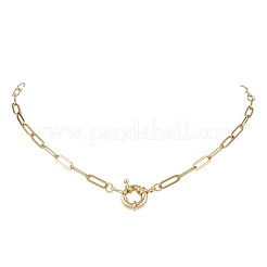 Colliers à chaîne trombone en acier inoxydable 304 pour femmes&nbsp;NJEW-JN06034-01