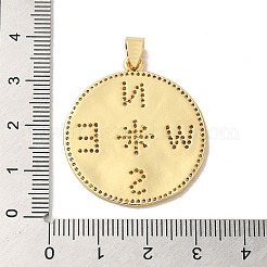 Porte micro ouvrent pendentifs zircone cubique en laiton de placage&nbsp;KK-P241-40G