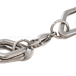 201 Edelstahl-Rhombus-Gliederkettenarmbänder&nbsp;BJEW-B078-118GP