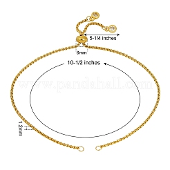 4 pièce de bracelet coulissant réglable en acier inoxydable 304&nbsp;AJEW-SZ0001-29