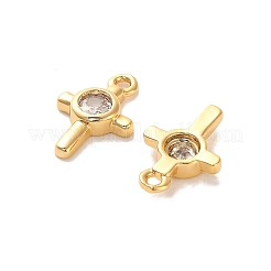 Breloques en laiton avec zircone cubique&nbsp;KK-D300-07G