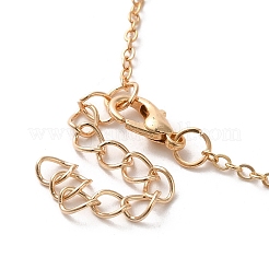 Halskette mit Strass-Händen und Herzanhänger&nbsp;NJEW-A017-02G