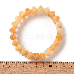 Bracelets extensibles en perles de jade topaze naturelle bicone pour femmes et hommes&nbsp;BJEW-C097-05N
