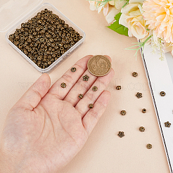 300 pièces 6 styles perles d'espacement en alliage de style tibétain&nbsp;FIND-PH0020-41AB