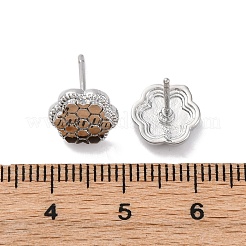 Clous d'oreilles en laiton&nbsp;EJEW-D288-15P
