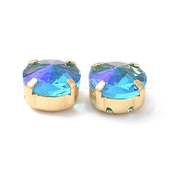 Tondo piatto effetto chiaro di luna cucito su strass&nbsp;RGLA-G018-01A-01