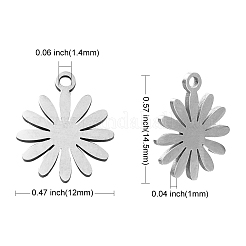 201 breloques en acier inoxydable&nbsp;STAS-CJ0002-07