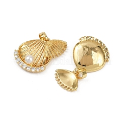 Colgante micropavé cubic zirconia de latón&nbsp;KK-C093-06G
