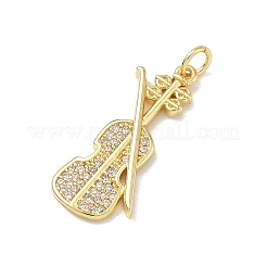 Pendentifs en laiton zircon cubique transparent&nbsp;KK-D289-01G-09