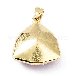 Véritable 18k plaqué or placage en laiton micro pave pendentifs en zircone cubique&nbsp;KK-G466-06G