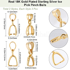 6 pz 2 stili 925 pendenti in argento sterling con cauzione&nbsp;STER-BBC0006-61