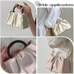 2 unidad de asas redondas de plástico con cuentas de imitación de perlas para bolso&nbsp;FIND-BBC0005-11A