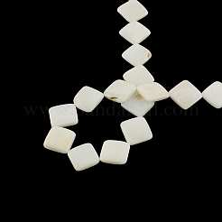 Rhombus natürliche Muschelperlen Stränge&nbsp;SSHEL-F290-08A