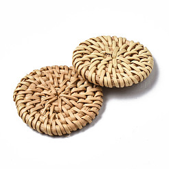Handgefertigte geflochtene Perlen aus Rohrgeflecht / Rattan&nbsp;WOVE-S119-22