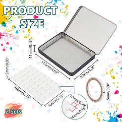Dosenbox für Aquarellfarben aus Eisen&nbsp;AJEW-WH0542-74