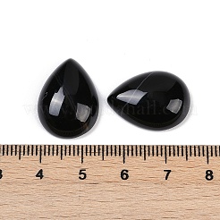 Cabochon di agata nera naturale a bande (tinta e riscaldata)&nbsp;G-H094-01A-28