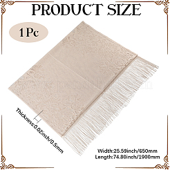 Sciarpa di garza con nappe in pizzo di poliestere per donna&nbsp;AJEW-WH20077-040A