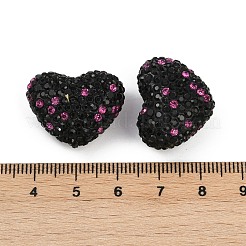 Herzförmige Strassperlen aus Polymerton&nbsp;CLAY-NH0002-01C