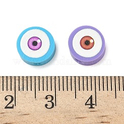 Bedruckte handgemachte Polymer Clay Perlen&nbsp;CLAY-I016-06